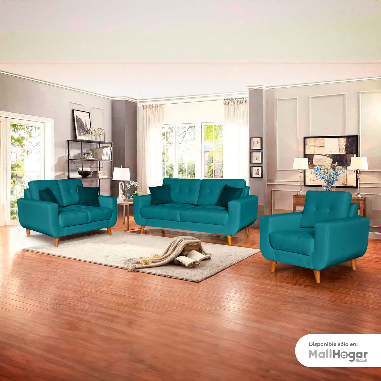 Juego de Sala Micaela 3-2-1 - Jade