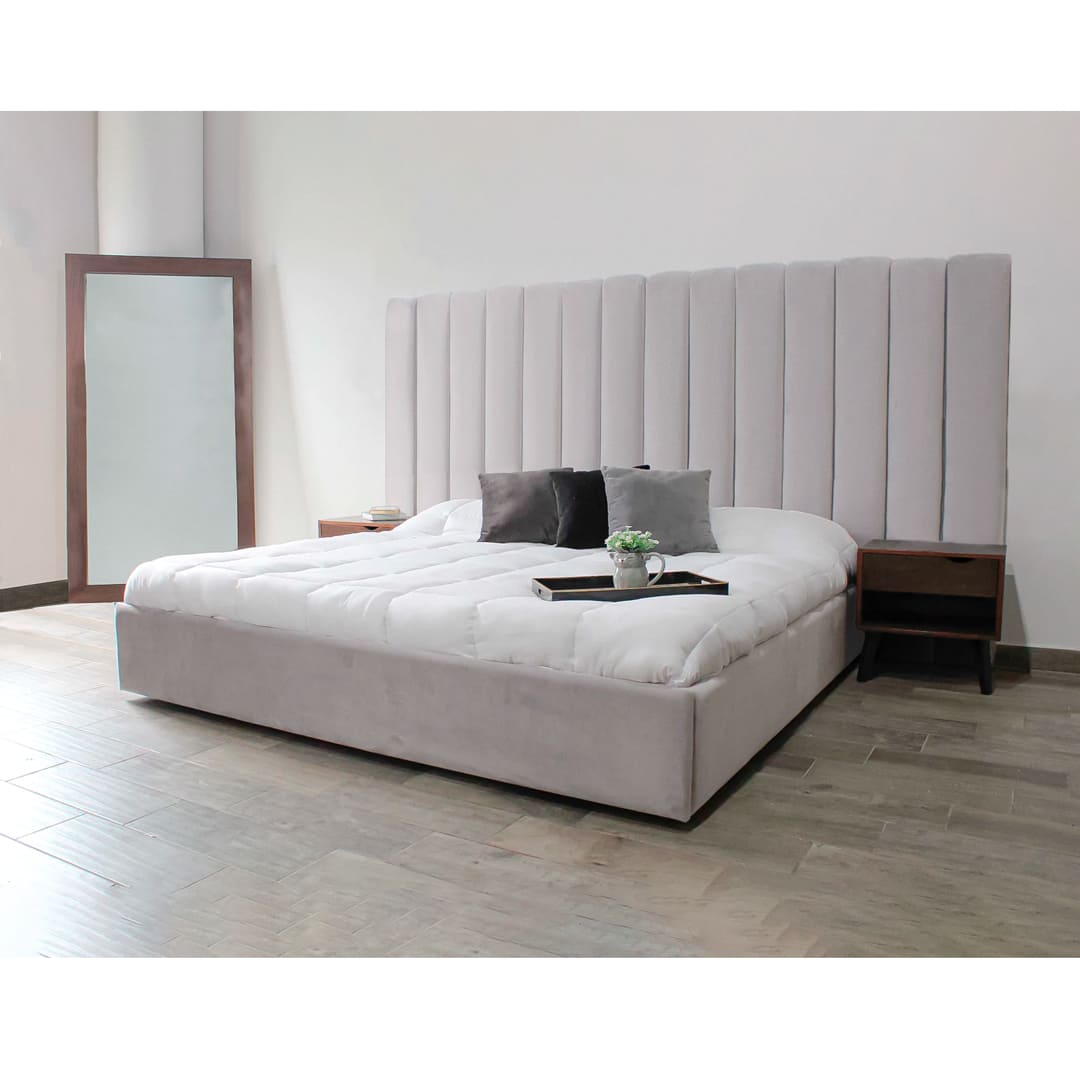 Cama Tapizada Albania 2 Plazas - Plata