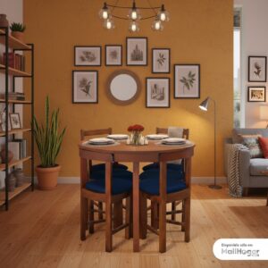 Juego de comedor Anabella 4 Sillas - Azul