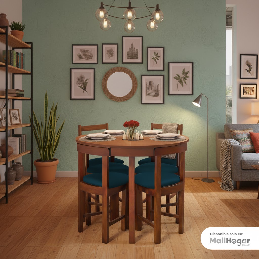 Juego de comedor Anabella 4 Sillas – Cobalto