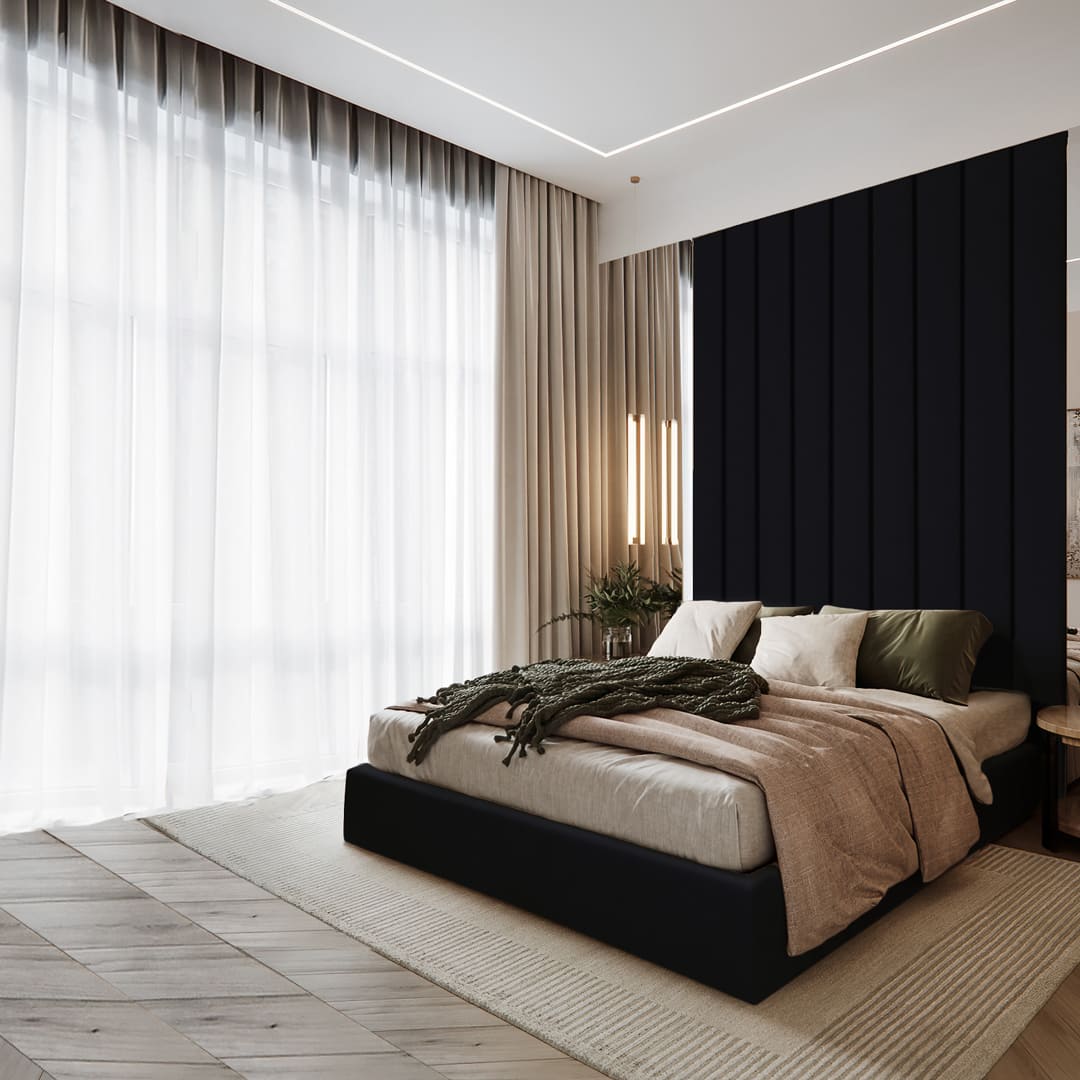 Cama Tapizada Beirut 2 Plazas - Chocolate