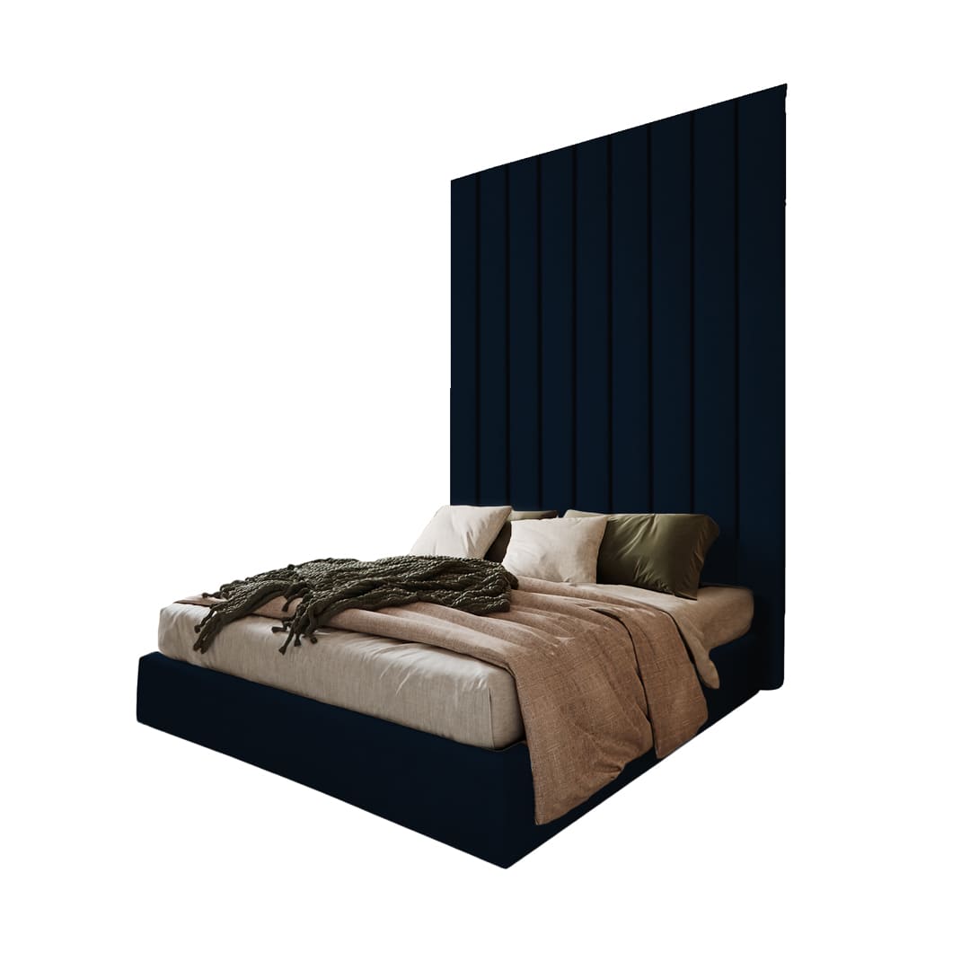 Cama Tapizada Beirut 2 Plazas – Petróleo