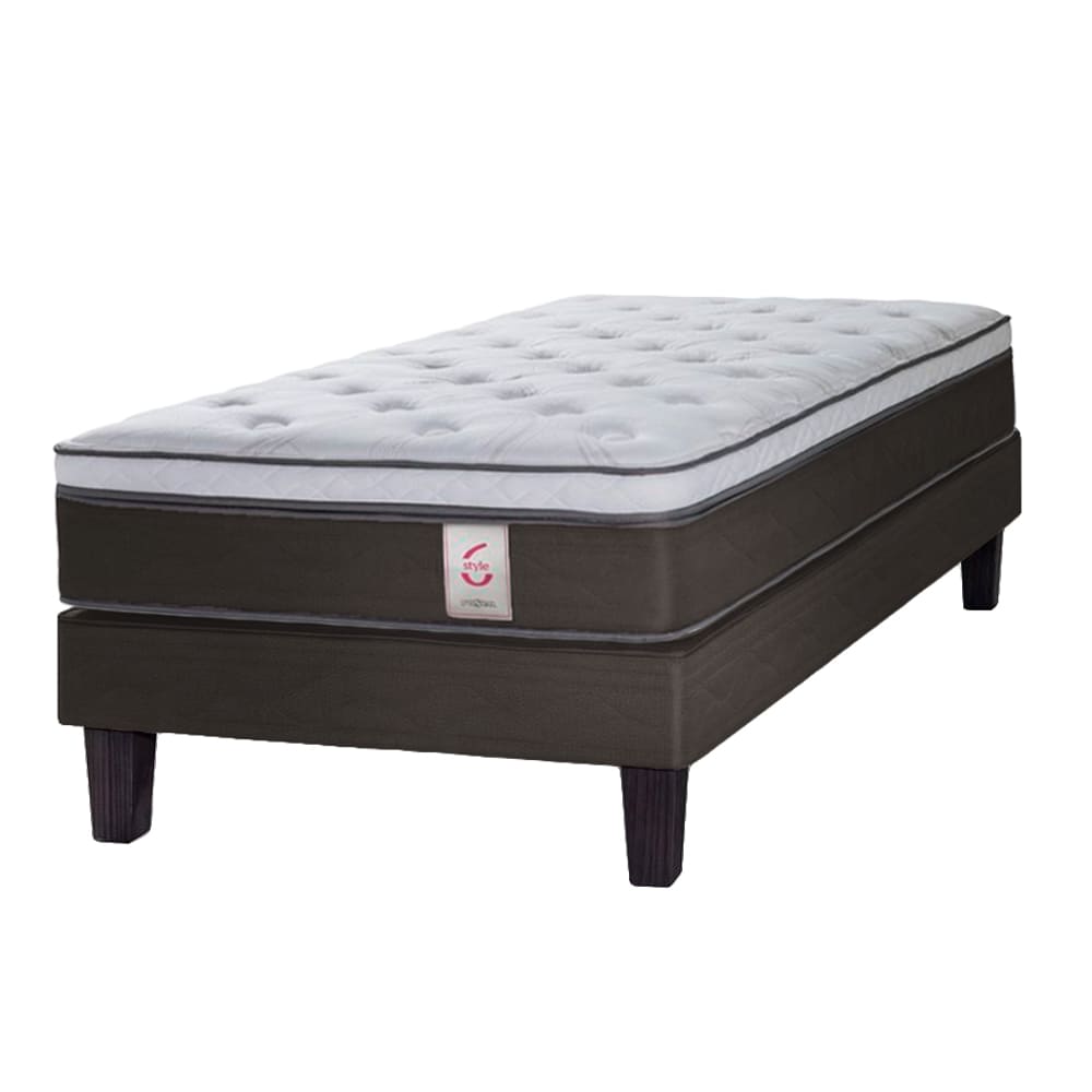 Box Tarima + Colchón Style 6 2 Plazas - Chocolate