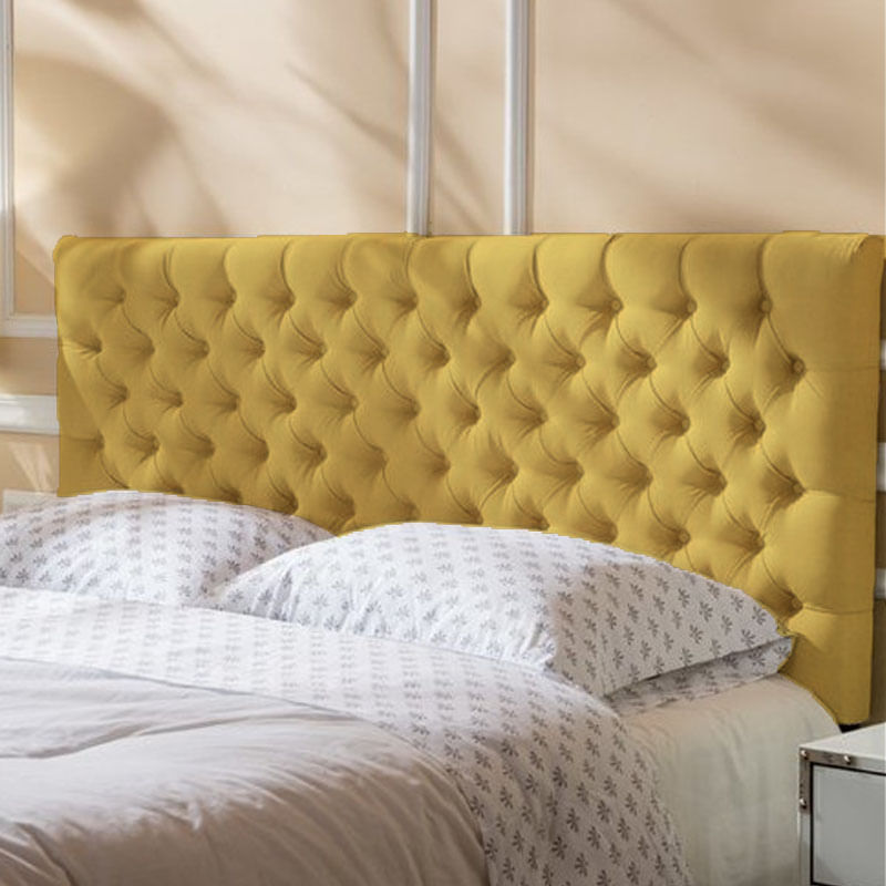 Cabecera Tapizada Delux 2 Plazas - Amarillo