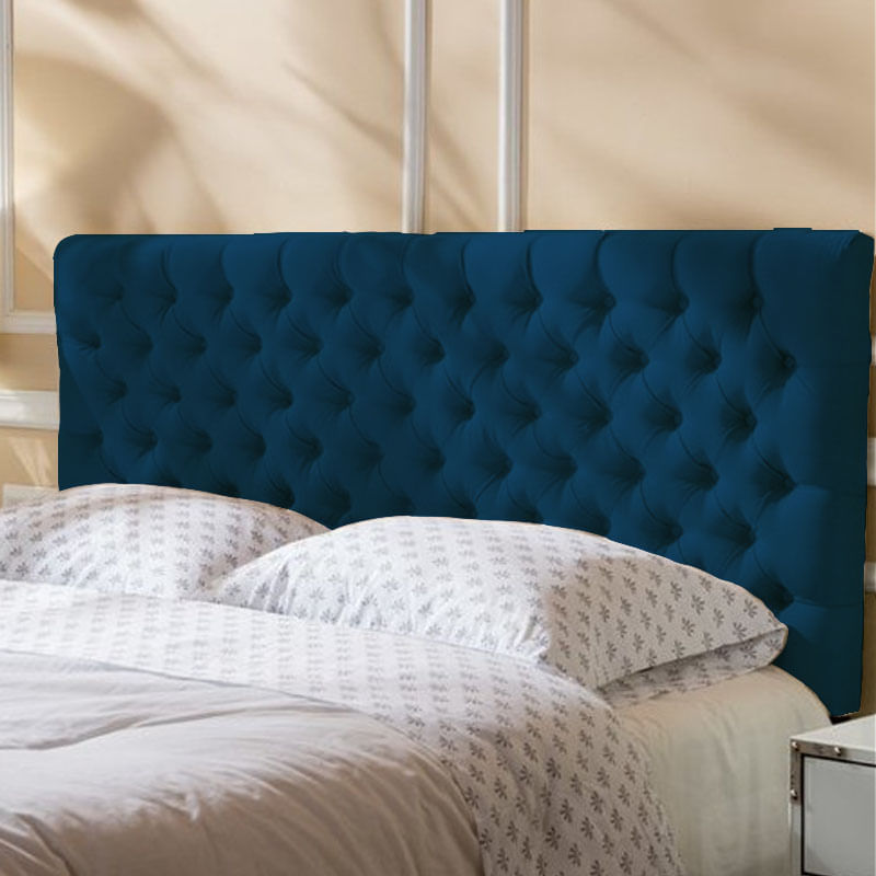 Cabecera Tapizada Delux 2 Plazas - Azul