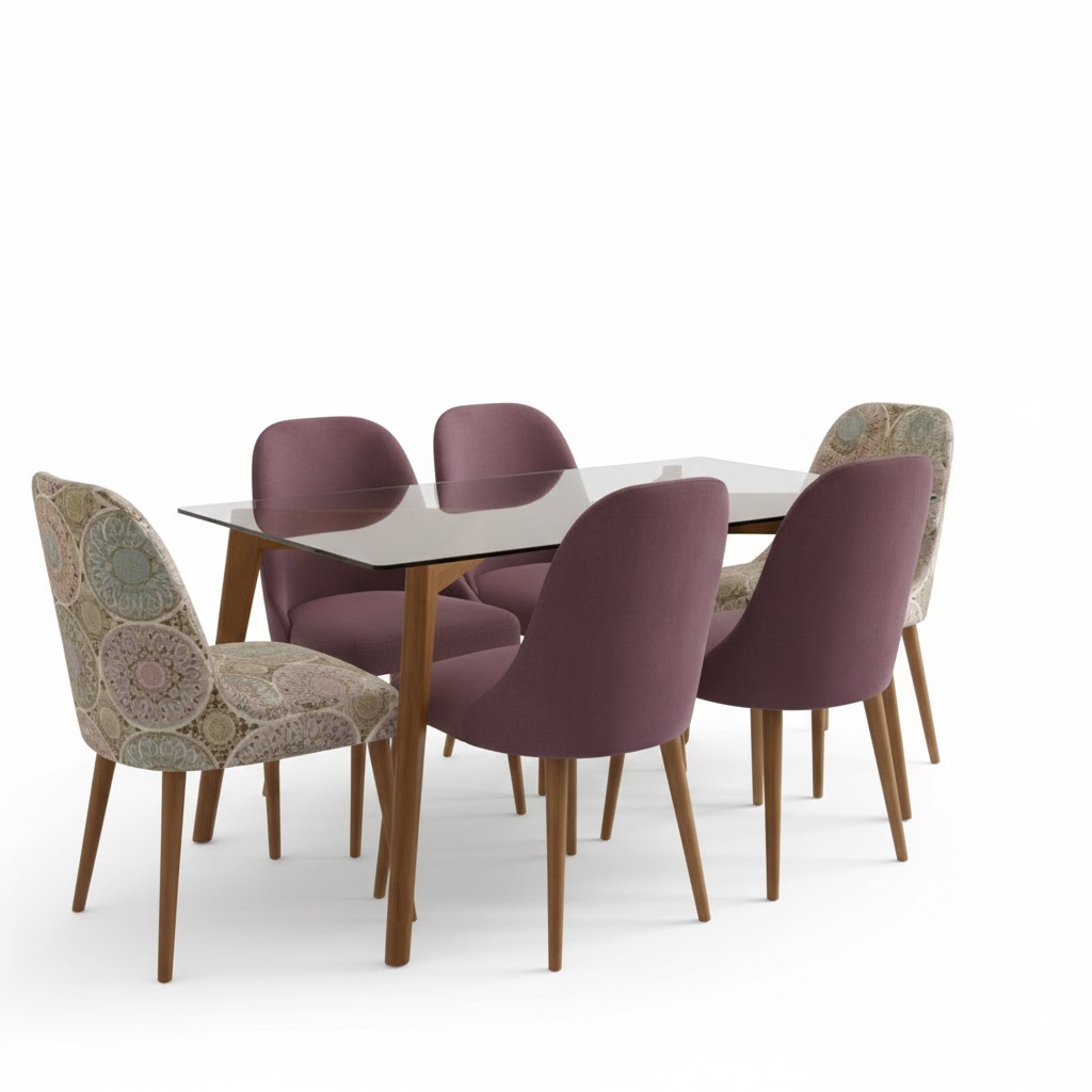 Juego de comedor Brissa 6 Sillas – Uva