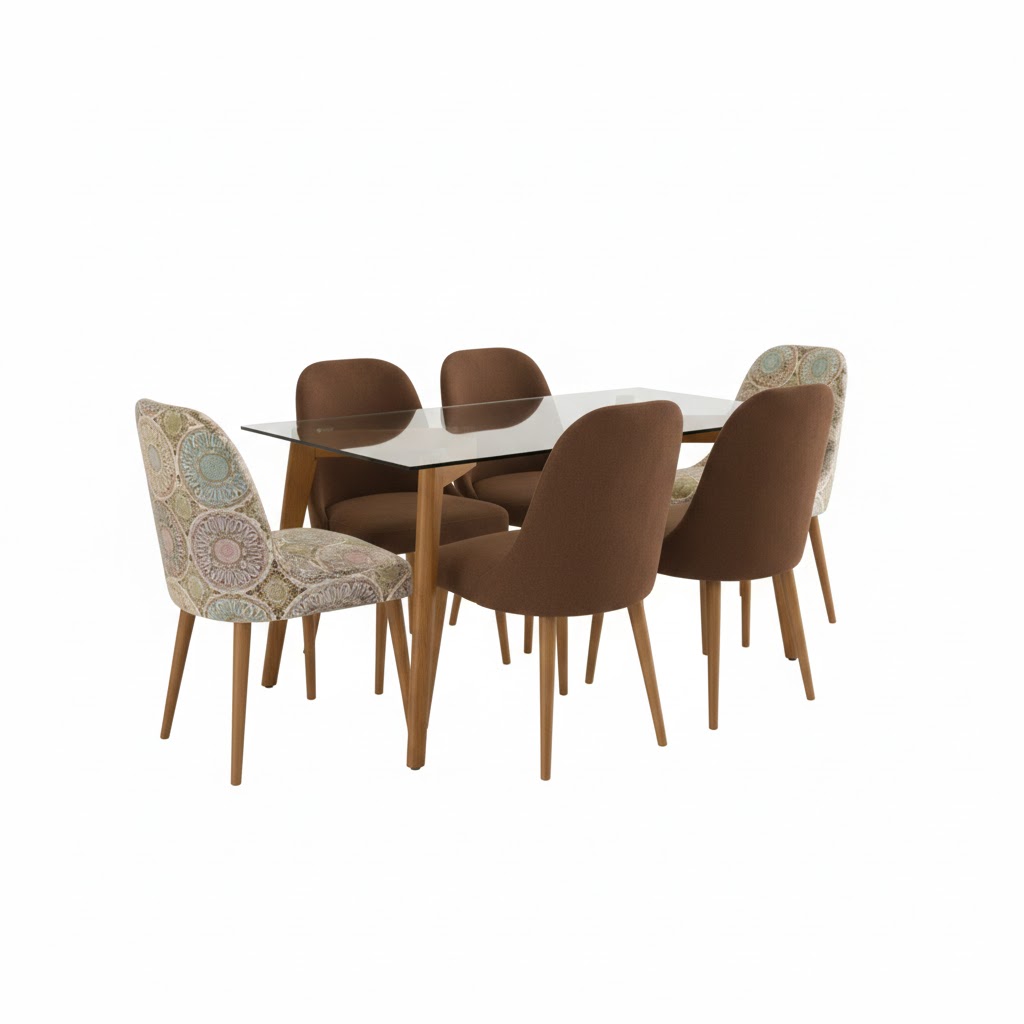 Juego de comedor Brissa 6 Sillas – Chocolate