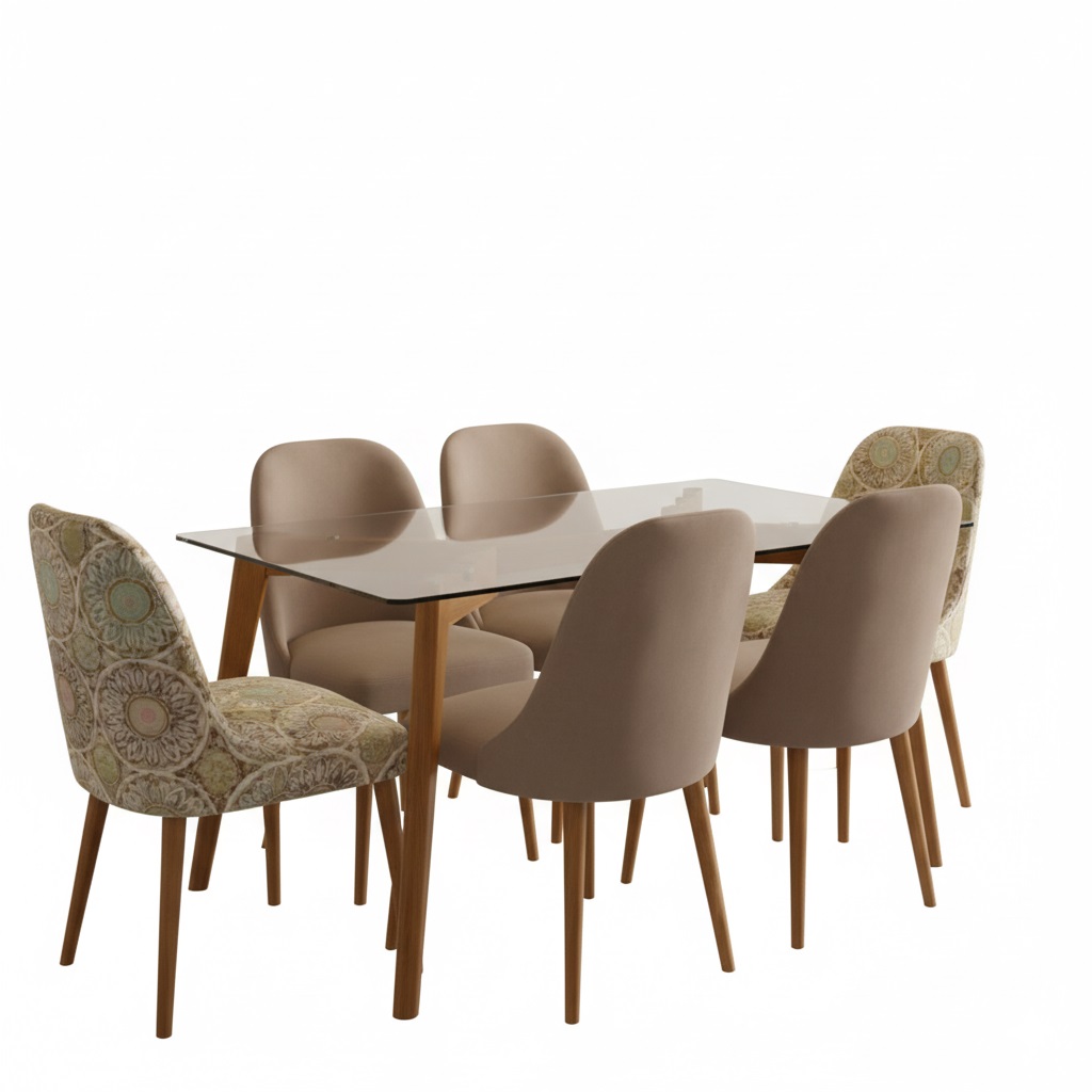 Juego de comedor Brissa 6 Sillas – Moca