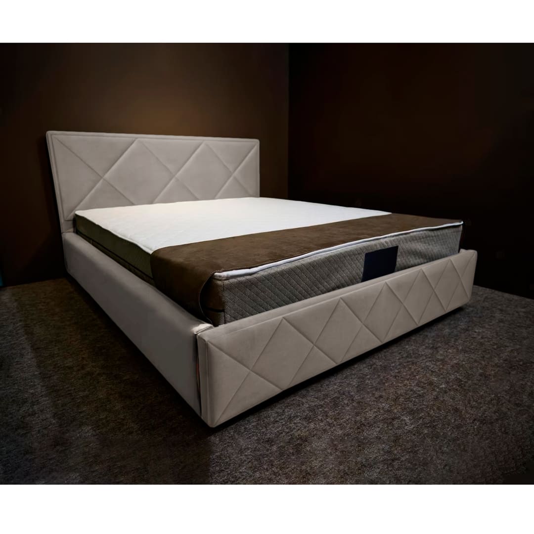 Cama Tapizada Merida 2 Plazas - Marfil