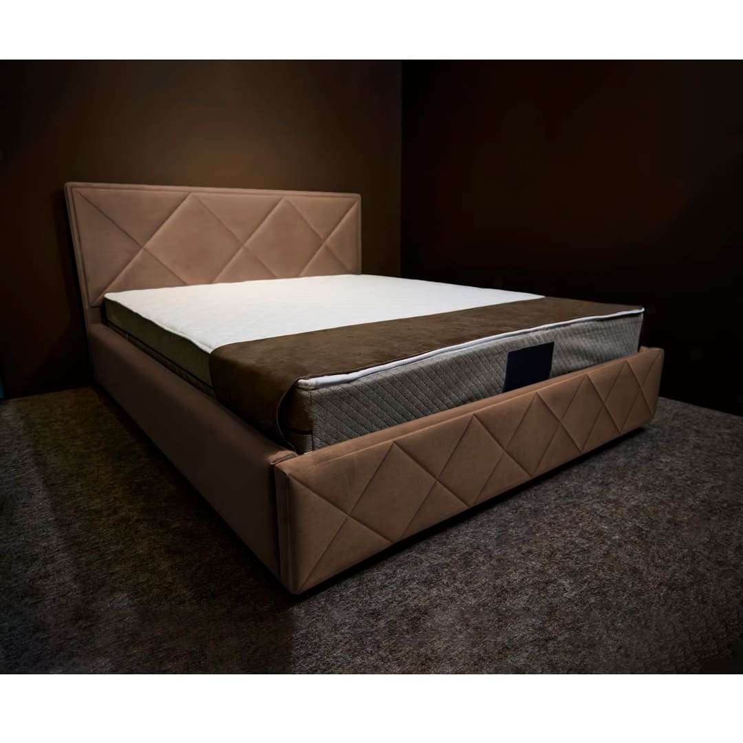 Cama Tapizada Merida 2 Plazas - Café