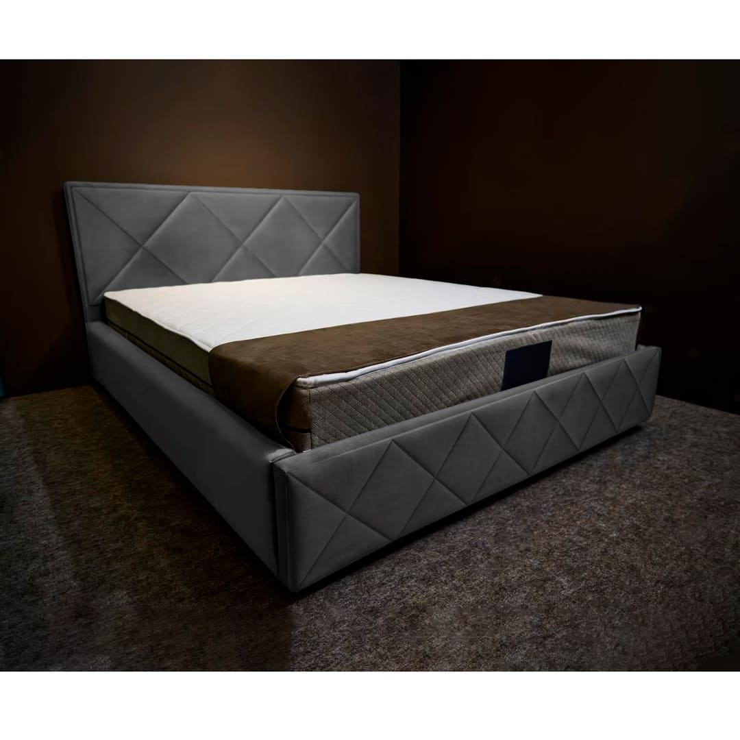 Cama Tapizada Merida 2 Plazas - Plata