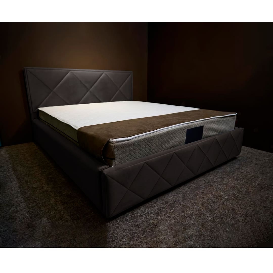 Cama Tapizada Merida 2 Plazas - Plomo