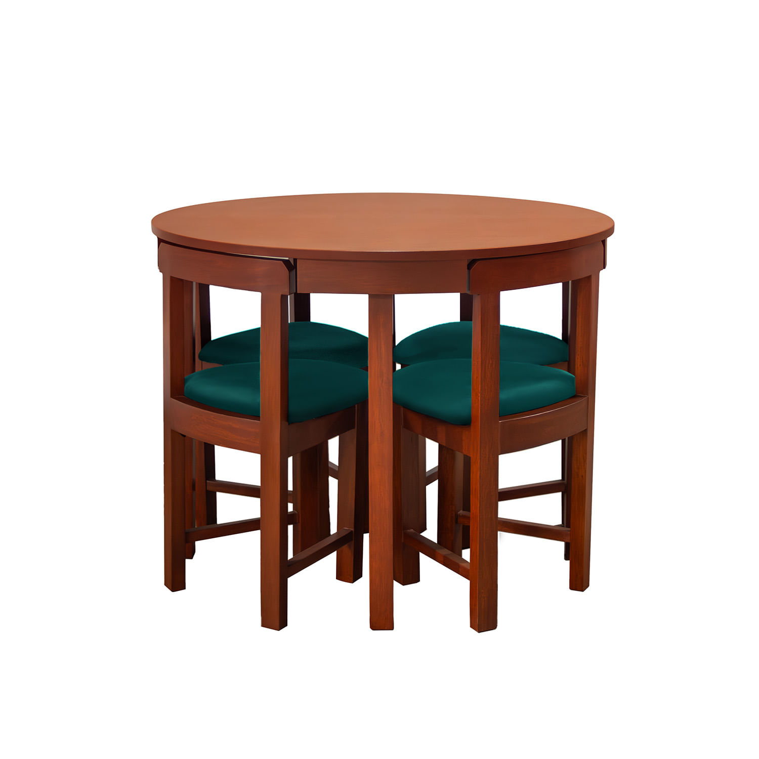 Juego de comedor Anabella 4 Sillas – Verde Militar