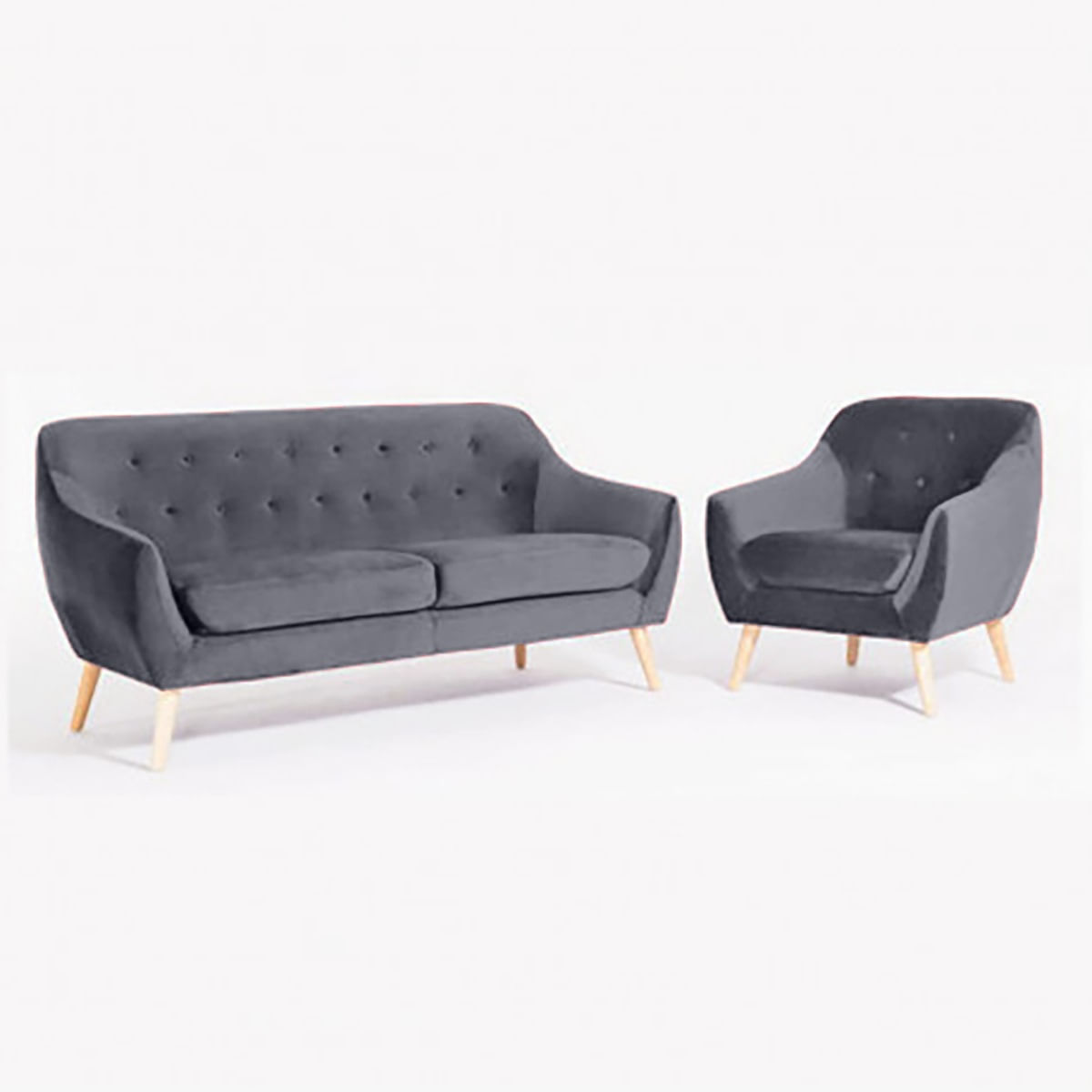 Juego de Sala Dakar 3-1 – Gris Plata