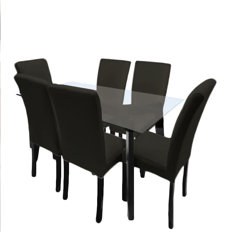 Juego de comedor Liz 6 Sillas – Chocolate