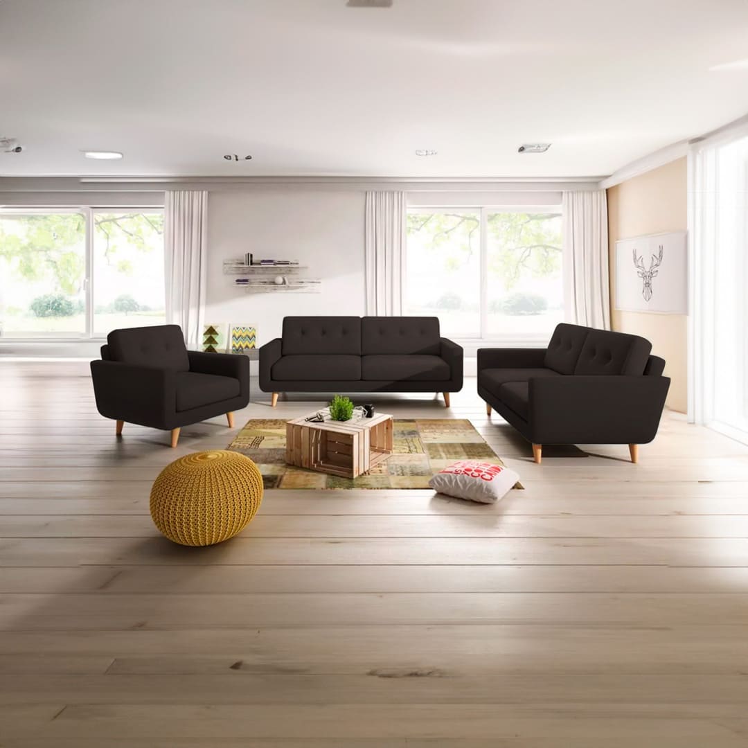 Juego de Sala Cher 3-2-1 - Chocolate