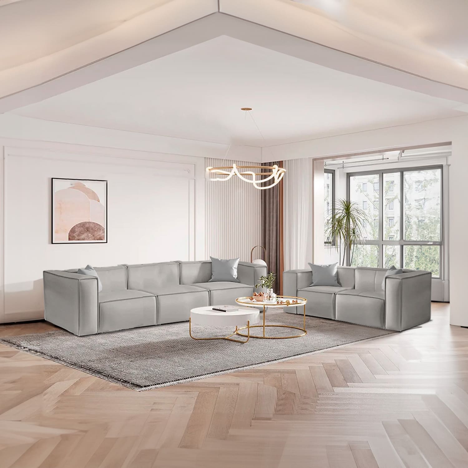 Juego de Sala Logan 3-2 - Plata