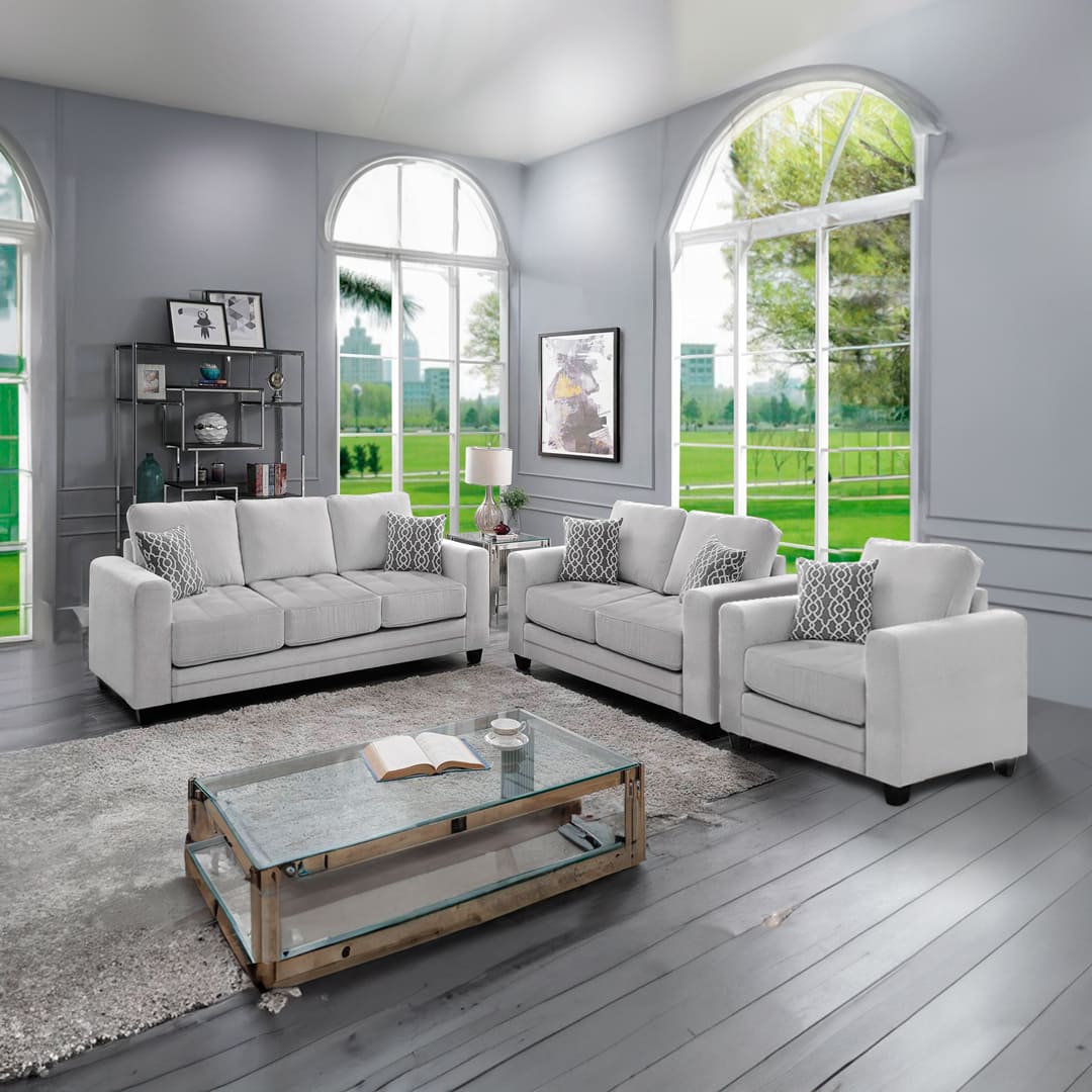 Juego de Sala Marruecos 3-2-1 - Gris Plata