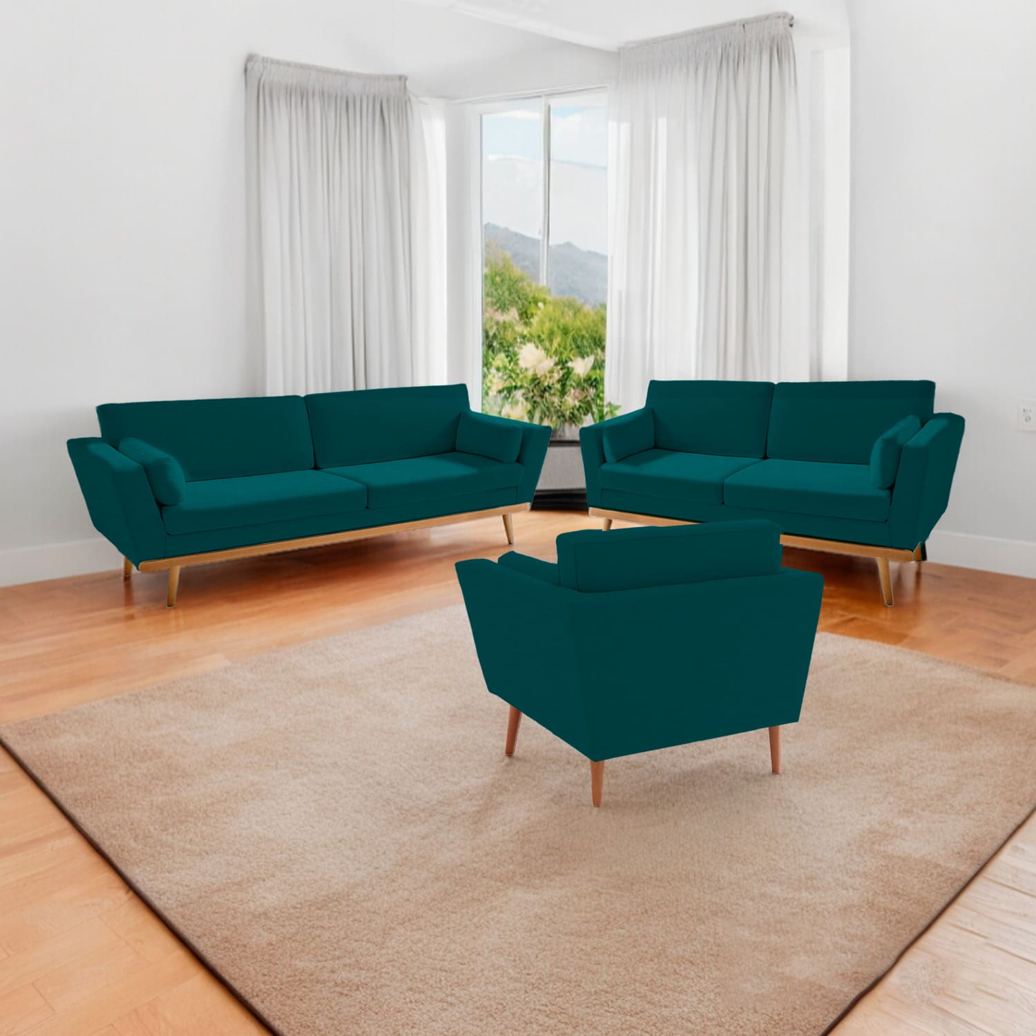 Juego de Sala Sprinfield 3-2-1-Verde Militar