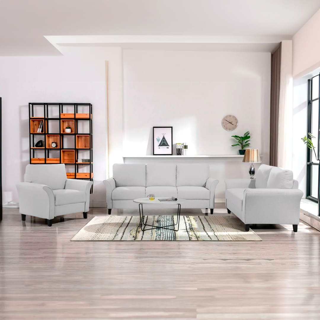 Juego de Sala Tilt 3-2-1 - Gris Plata