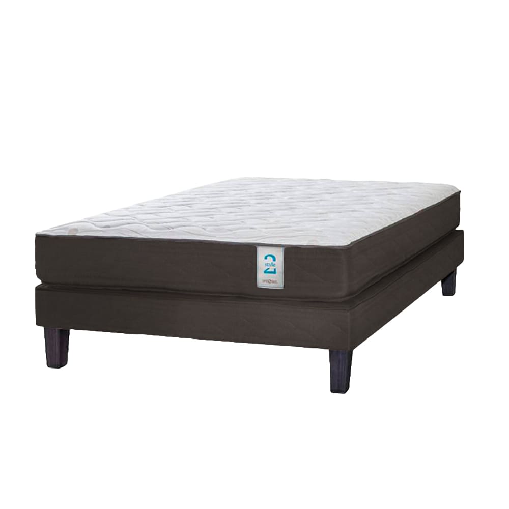 Box Tarima + Colchón Style 2 2 Plazas - Chocolate