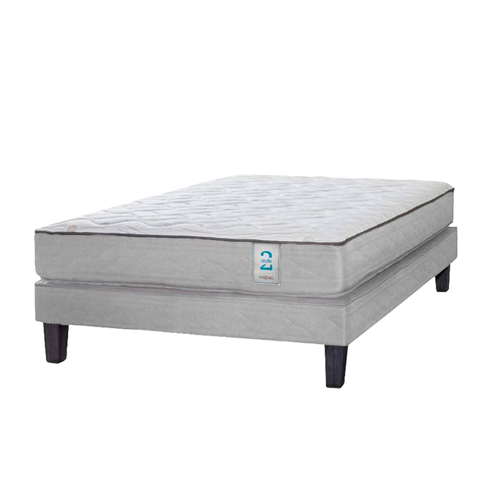 Box Tarima + Colchón Style 2 2 Plazas - Hueso