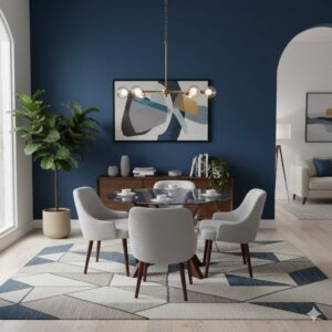 Juego de comedor Verona 4 Sillas- Gris Plata