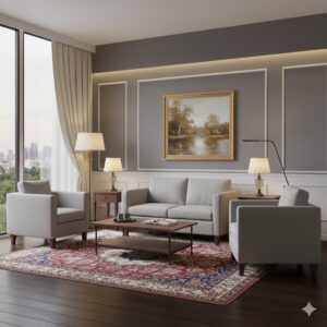 Juego de Sala Andrea 2-1-1 - Gris Plata