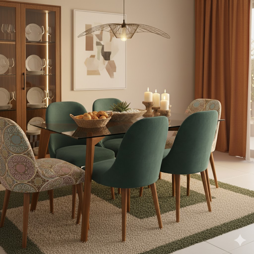 Juego de comedor Brissa 6 Sillas – Petróleo