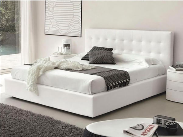 Cama Tapizada Brissé 2 Plazas – Marrón