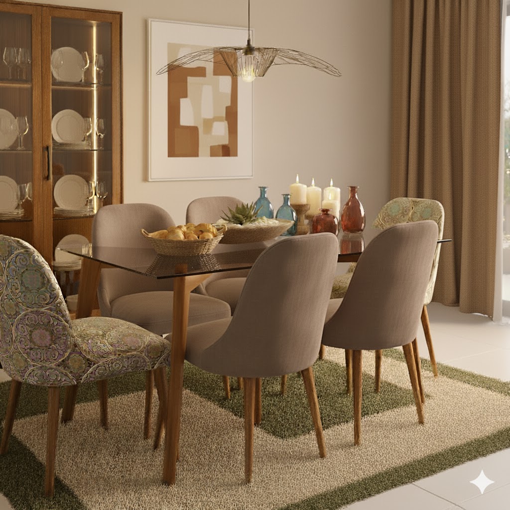 Juego de comedor Brissa 6 Sillas – Moca