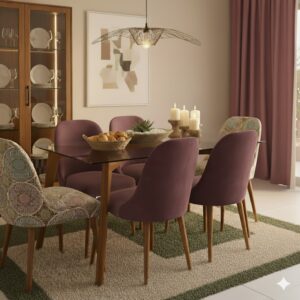 Juego de comedor Brissa 6 Sillas - Uva