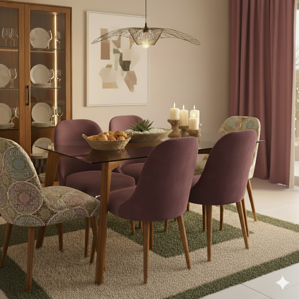 Juego de comedor Brissa 6 Sillas – Uva