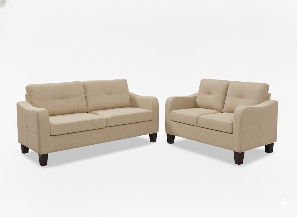 Juego de Sala Brownie 3-2 – Beige Claro