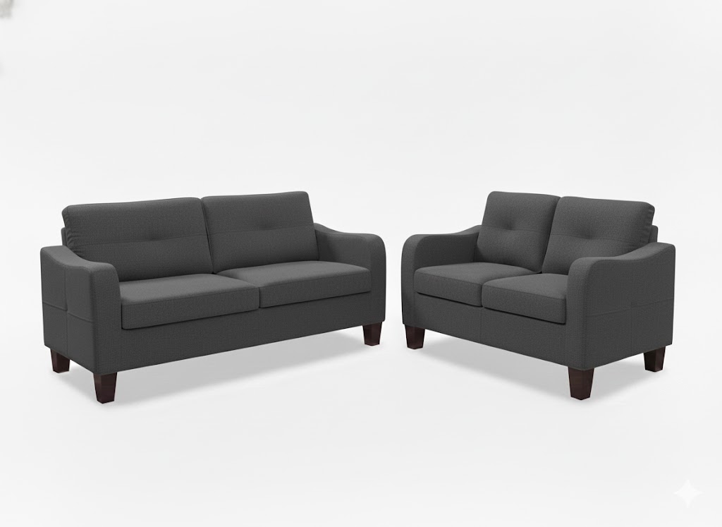 Juego de Sala Brownie 3-2 – Gris oscuro