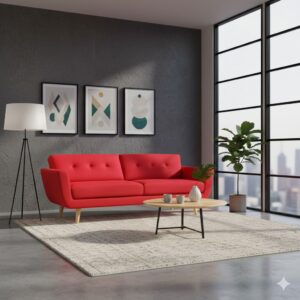 Sofá 3 Cuerpos Cairo - Rojo