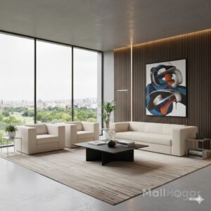 Juego de Sala Dubai 3-1-1 - Beige Claro