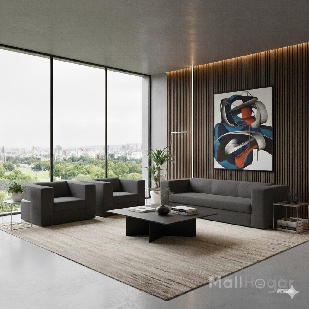 Juego de Sala Dubai 3-1-1 – Gris oscuro