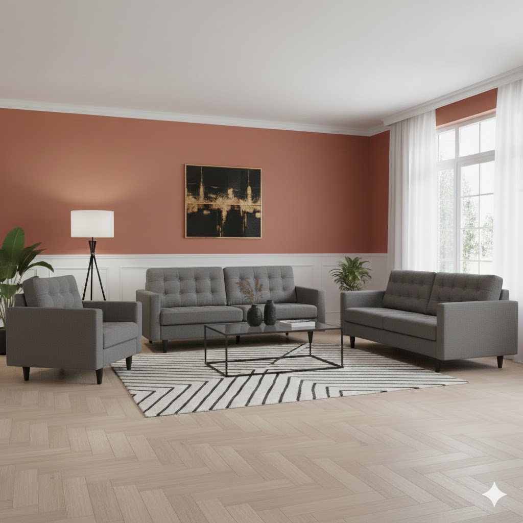 Juego de Sala Índigo 3-2-1 – Plata