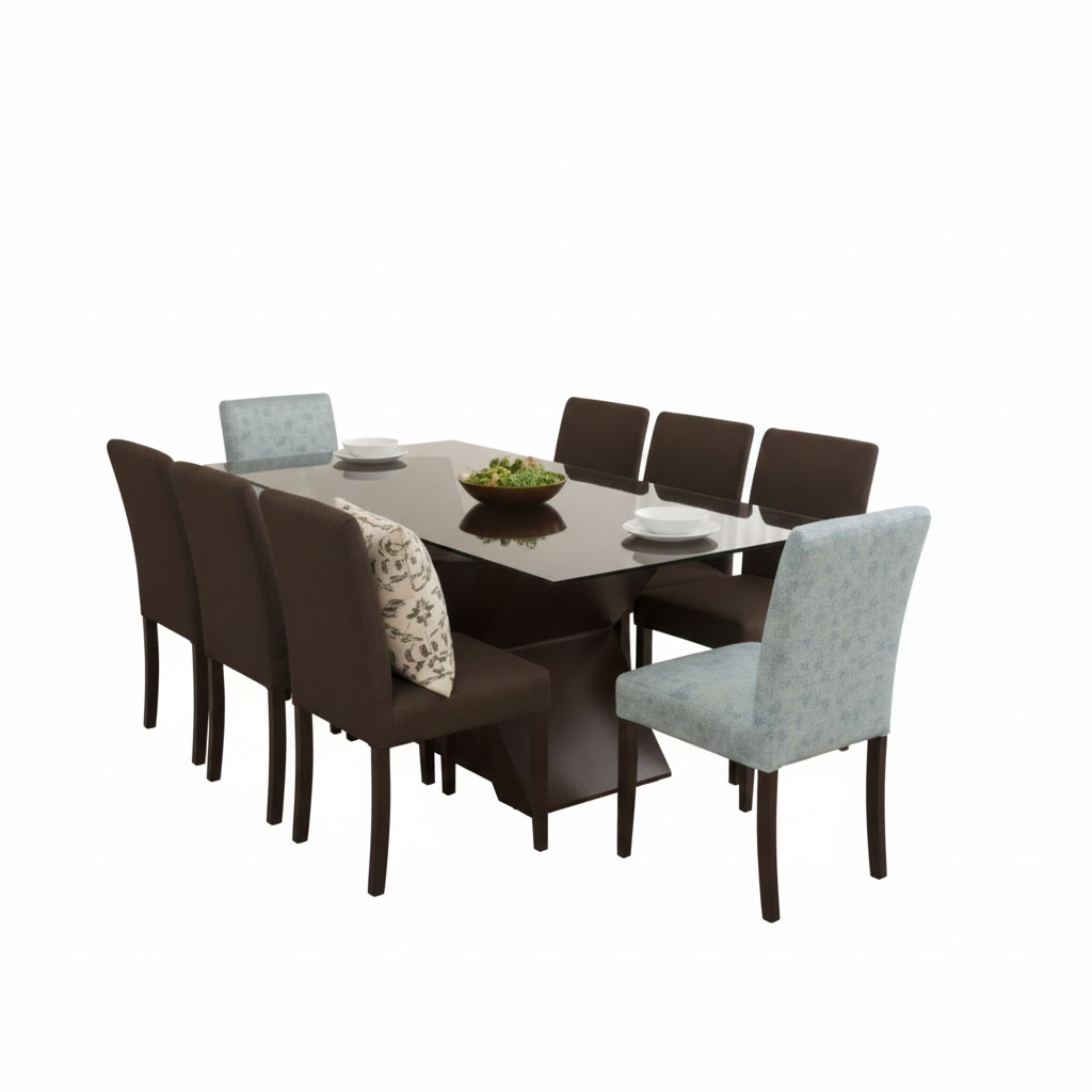 Juego de comedor Lidia 8 Sillas – Chocolate