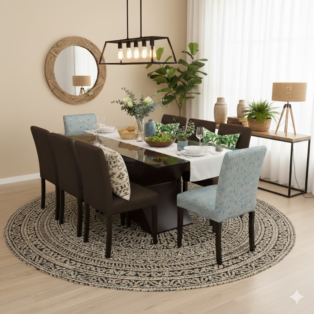 Juego de comedor Lidia 8 Sillas – Chocolate