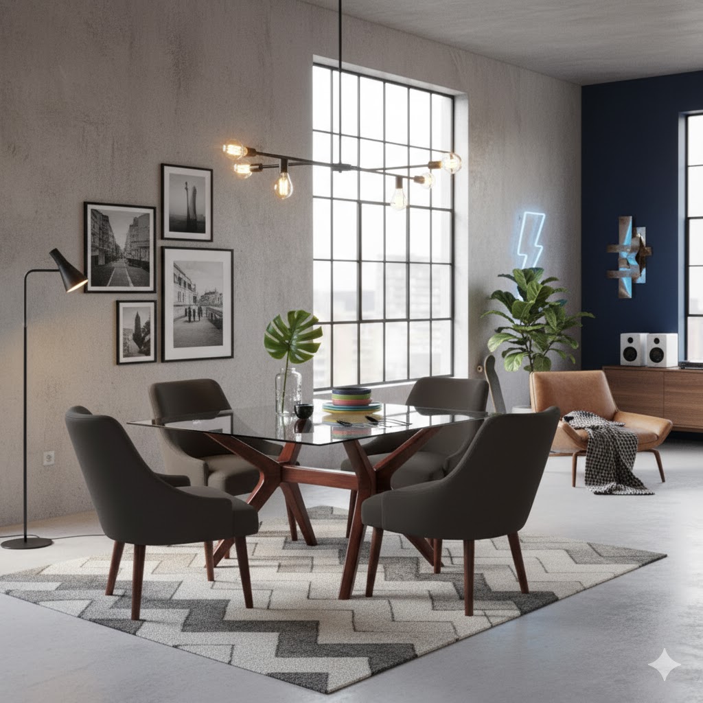 Juego de comedor London 4 Sillas – Chocolate