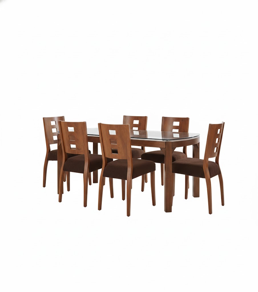 Juego de comedor Maya 6 Sillas – Caoba
