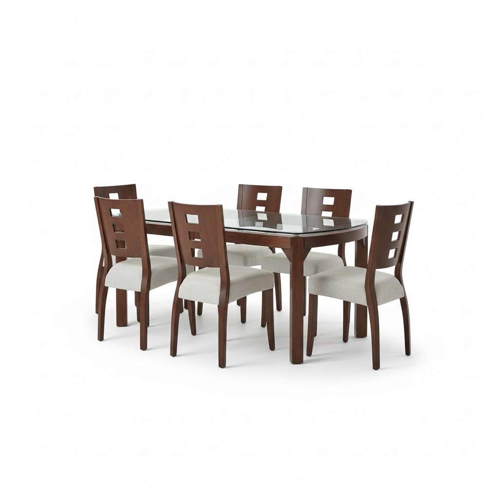 Juego de comedor Maya 6 Sillas – Silver