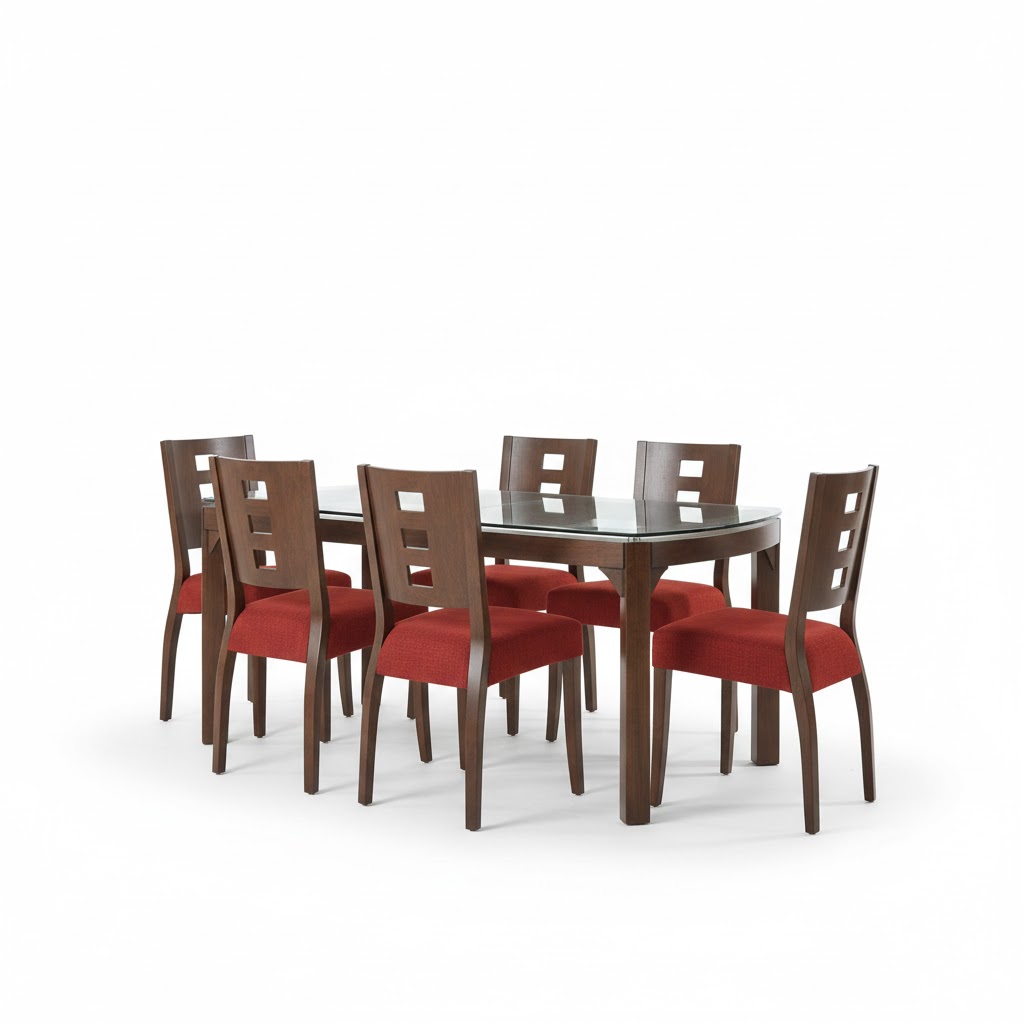 Juego de comedor Maya 6 Sillas – Rojo Cardenal
