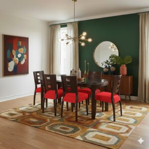 Juego de comedor Maya 6 Sillas - Rojo Cereza