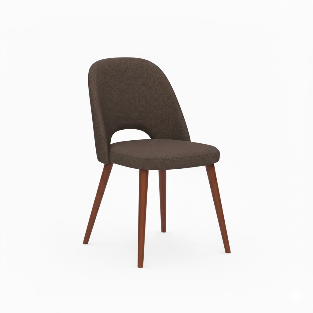 Juego de comedor Redondo Medialuna-Chocolate