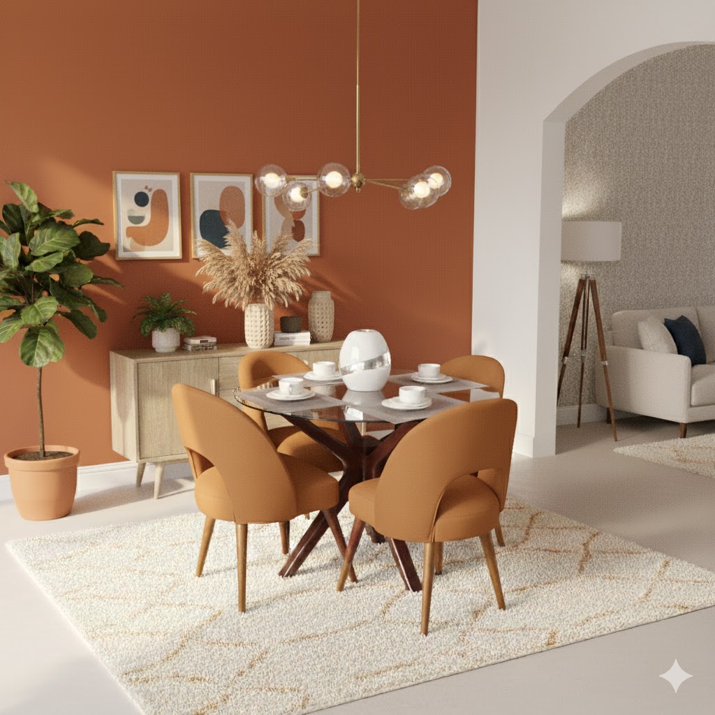 Juego de comedor Redondo Media Luna – Camel