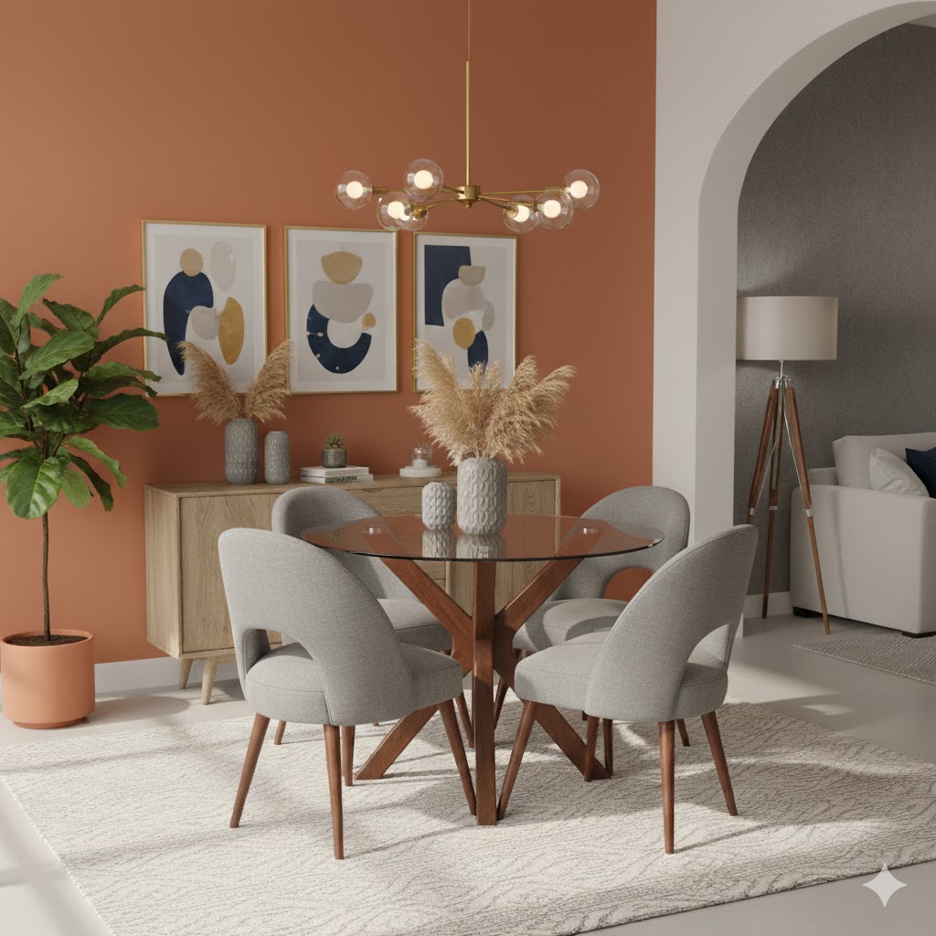 Juego de comedor Redondo Media Luna – Gris