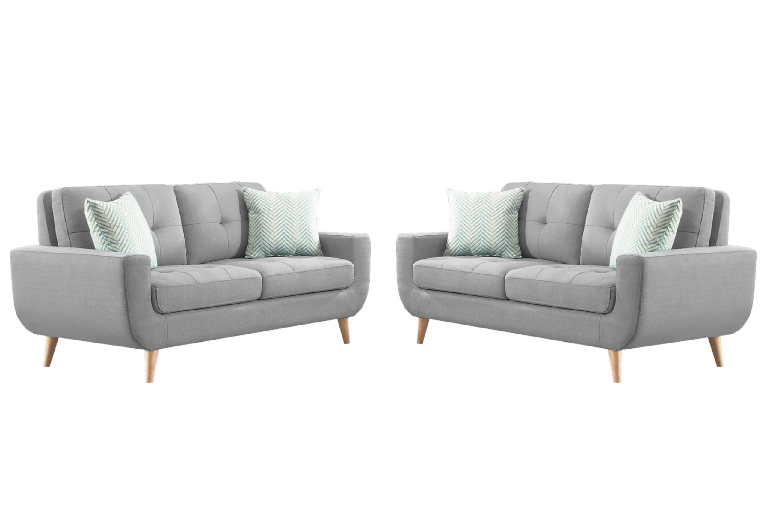 Juego de Sala Micaela 2-2 – Gris Plata